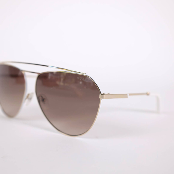 Guess Womens Gold Aviator Sunglasses Gold and White / Brown Gradient - NWT - Picture 5 of 14
